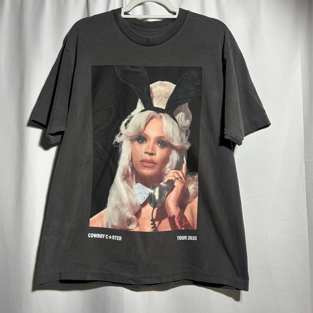 Beyonce Cowboy Carter 2025‎ Las Vegas Exclusive Bunny Ears Gray Sz L Tour Merch